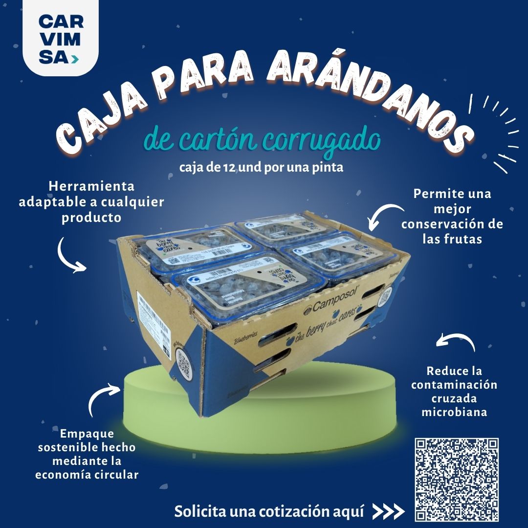 Empaque ideal para tu campaña de arándanos: caja de cartón corrugado